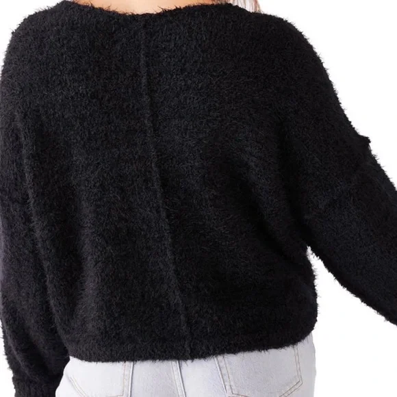 Free People | Icing V-Neck Sweater, Black, Size M - NWT - Picture 2 of 13